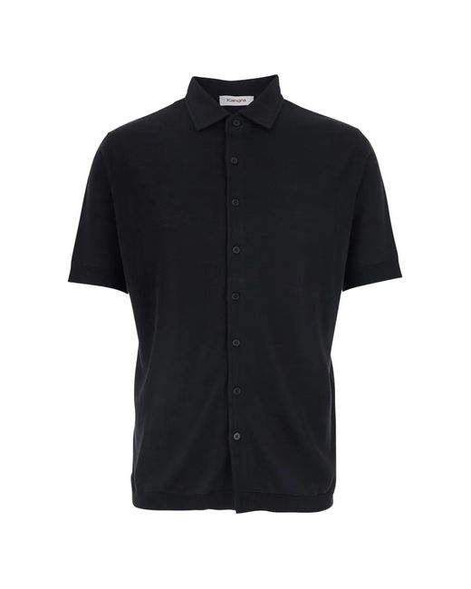Kangra Black Button-Up Shirt for men