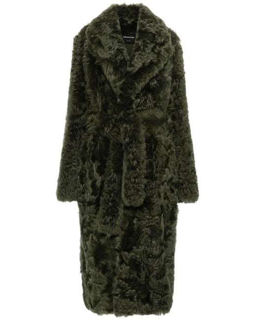 Fabiana Filippi Green Shearling Coat
