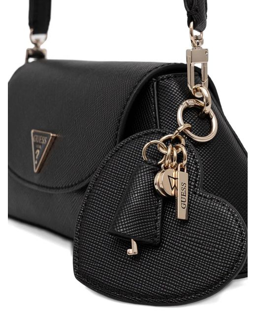 Guess Black Bolena Logo-Plaque Crossbody Bag