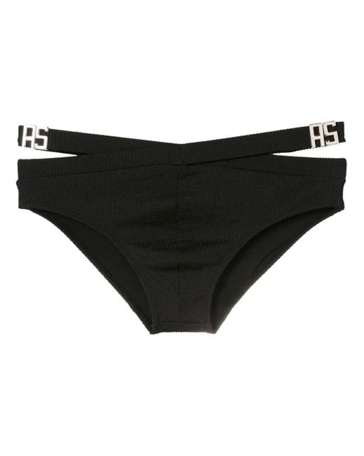 Amir Slama Black Cut-Out Swimming Trunks for men