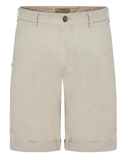 40 Weft Natural Cuffed Shorts for men