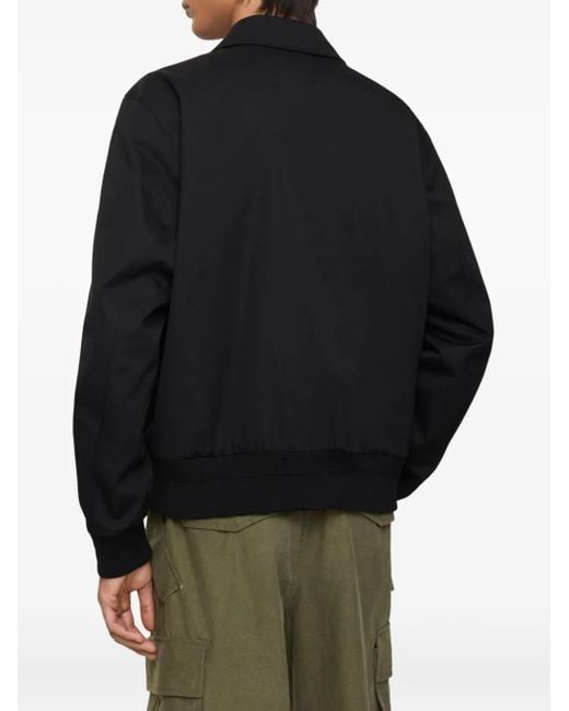 Burberry Black Gabardine Harrington Jacket for men