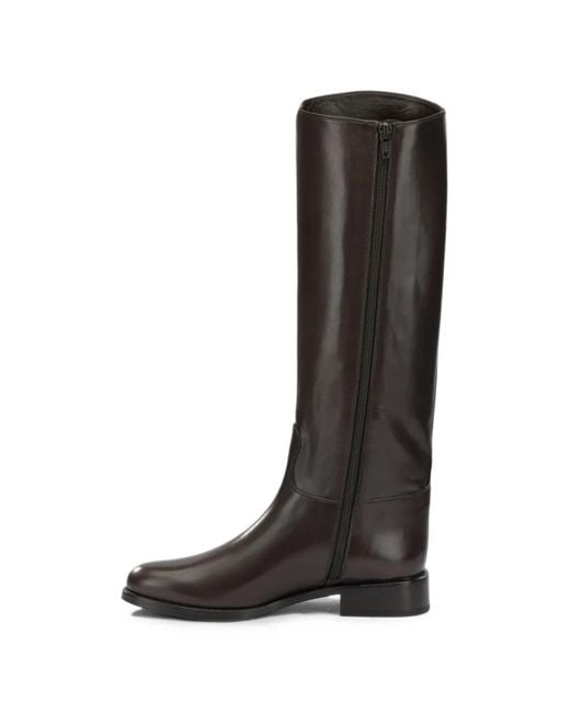 MARETTO® Black Knee-High Leather Boots