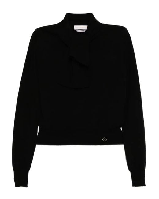 Saiid Kobeisy Black Logo-Patched Top