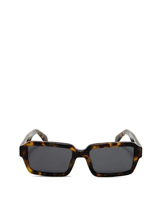 Palm Angels Black Homer Rectangle-Frame Sunglasses