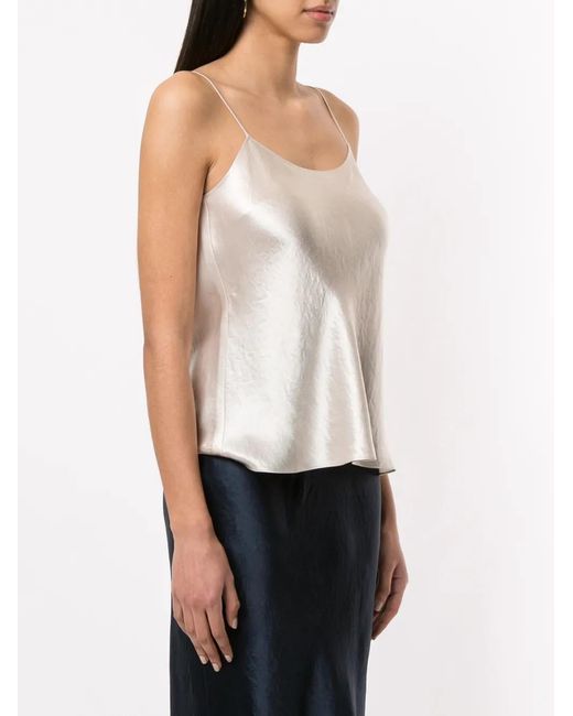 Vince White Flowing Blouse With Adjustable Straps