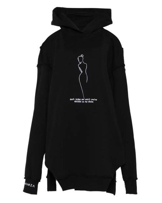 Hamza カットアウト パーカー Black