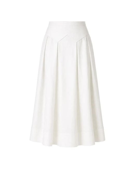 Temperley London White Elodie Pleated Elodie Skirt
