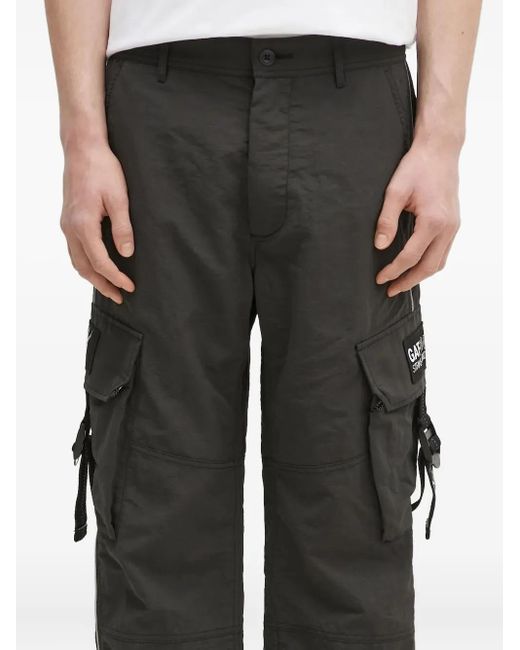 Levi's Black Cargo-Pocket Graphic-Patch Trousers