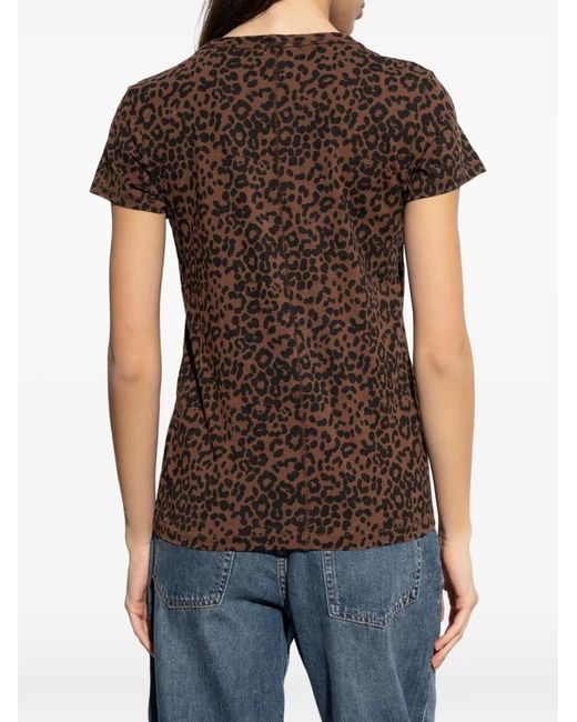 Rag & Bone Brown Animal-Print T-Shirt