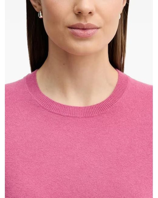 Benetton Red Crew-Neck Long-Sleeve Sweater