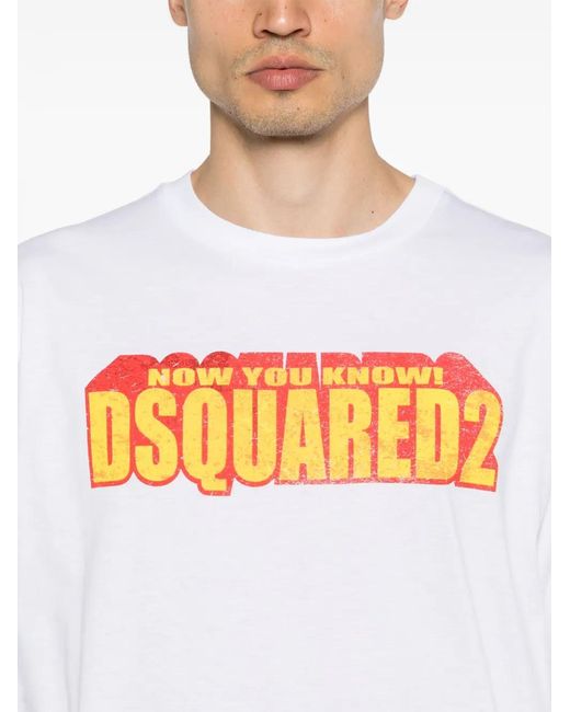 DSquared² White Chalk Equestrian Trousers for men