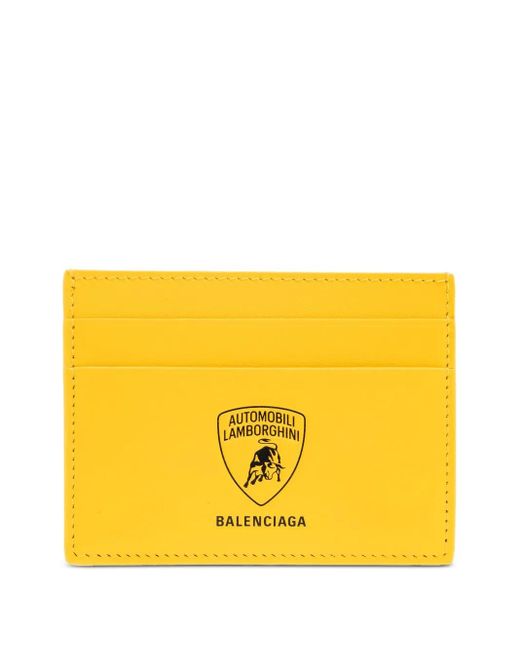 Balenciaga X Automobili Lamborghini Leren Pasjeshouder in het Yellow voor heren