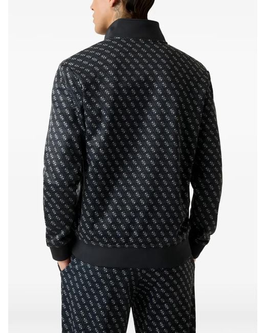 Guess Sweatshirt Mit Monogrammmuster in Black für Herren