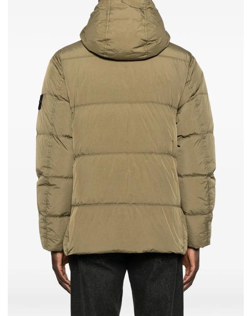 Stone Island Natural Hooded Padded Jacket for men
