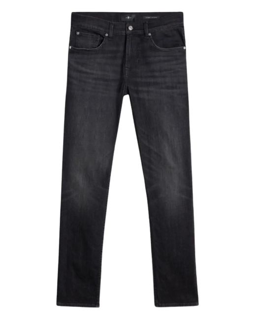 7 For All Mankind Blue Button-Fastening Jeans for men