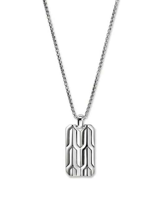 John Hardy Metallic Icon 50 Tag Necklace for men