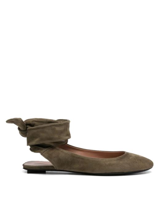 The Attico Green Cloe Ballerinas