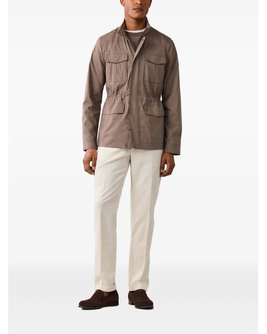 Hackett Brown Veste Militaire À Patch Velospeed for men