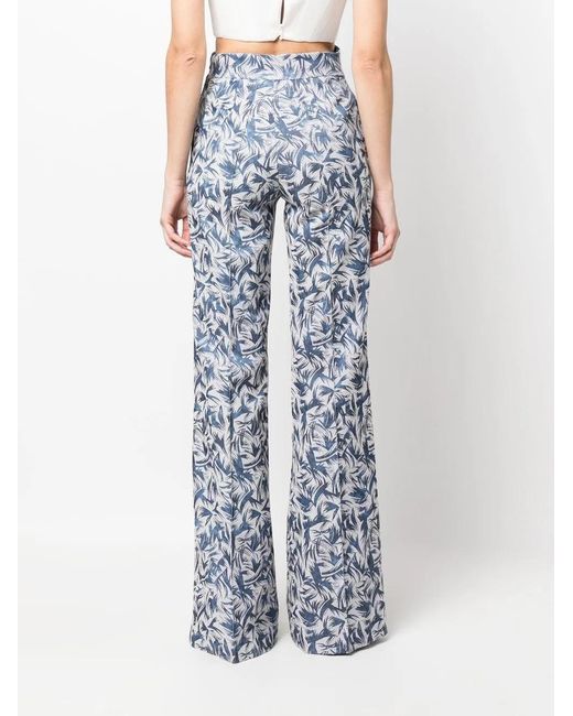 Atu Body Couture Blue Rhytm High-Waisted Brocade Trousers