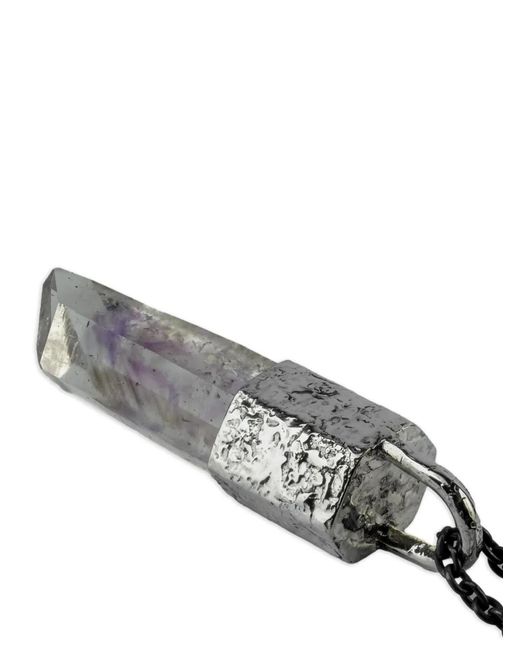 Parts Of 4 White Sterling Talisman Amethyst Necklace