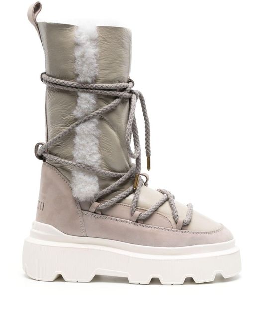 Inuikii Natural Neutral Endurance Leather Snow Boots