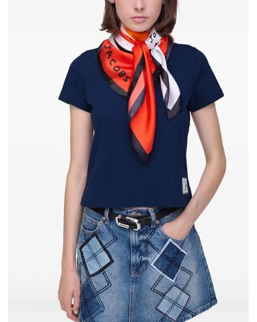 Marc Jacobs Blue Foulard À Imprimé Joy