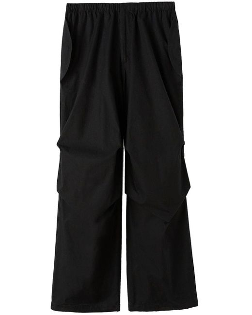 Pantalon plissé à coupe ample Jil Sander pour homme en coloris Black