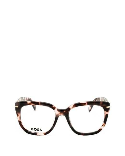 Boss Black Eckige Brille Mit Schildpattmuster