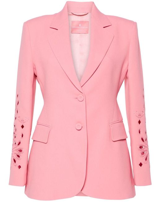 Ermanno Scervino Cut-out Single-breasted Blazer in het Pink