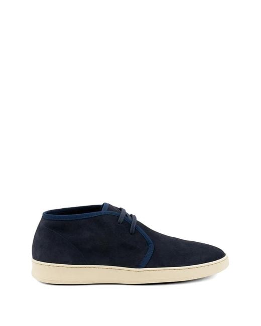 Frau Blue Grosgrain-Trim Ankle Boots for men