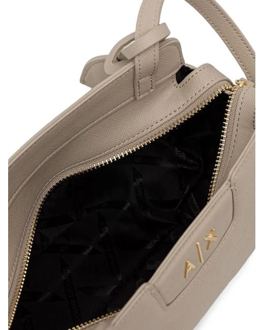 ARMANI EXCHANGE Gray Logo-Plaque Cross Body Bag
