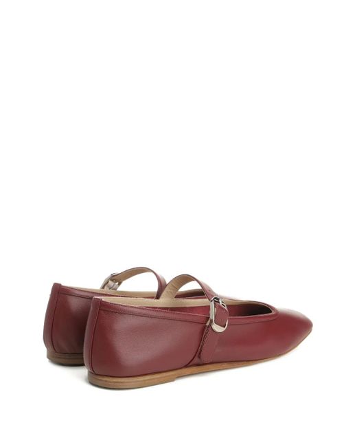 Le Monde Beryl Purple Buckle-Strap Ballet Flats