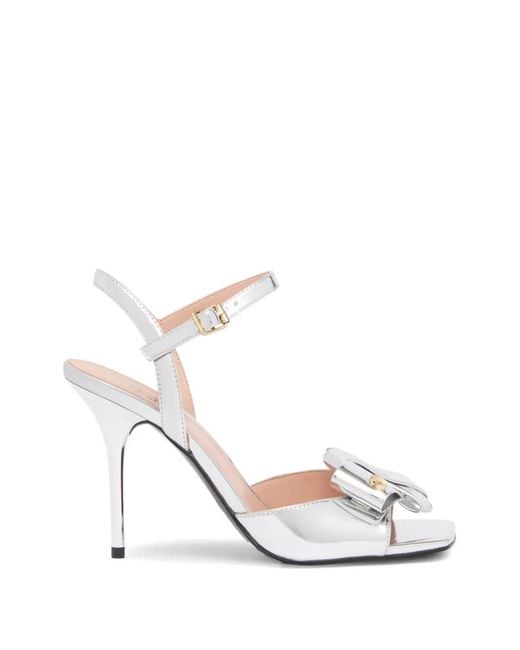 Love Moschino White Bow Strap Sandals