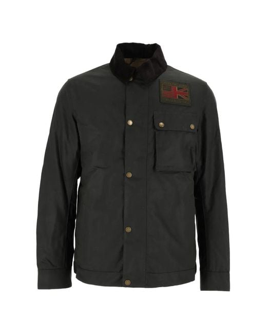 Barbour Black Workers Waxed Cotton Jacket for men