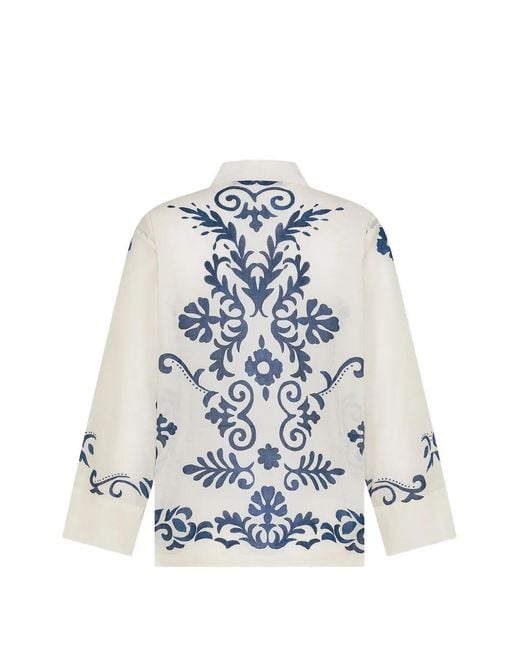 Seventy White Patterned Buttoned Shirt