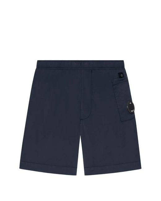 C P Company Blue Cargo Shorts for men
