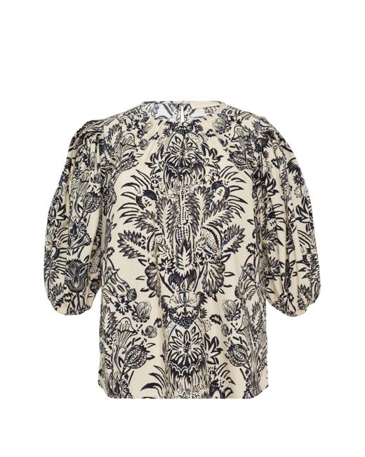 Ulla Johnson White Frantiska Puff-Sleeve Top