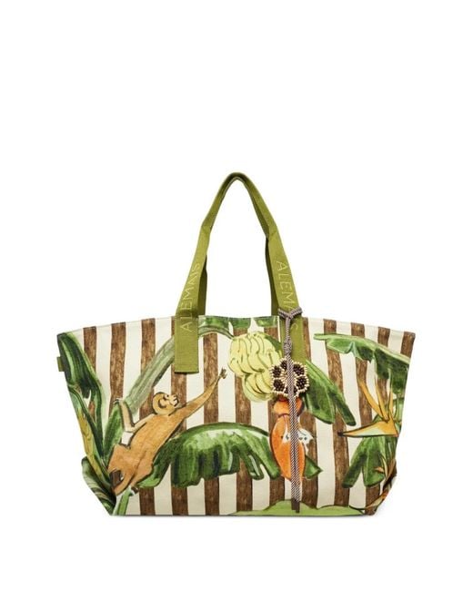 ALÉMAIS Natural Toucan Tango Canvas Tote Bag