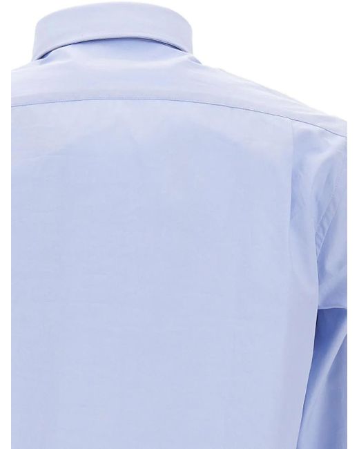 Paul & Shark Blue Button-Down Chest-Pocket Shirt for men