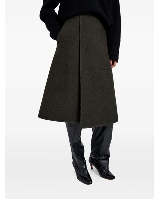 Proenza Schouler Black Bodhi Boucle Twill Skirt