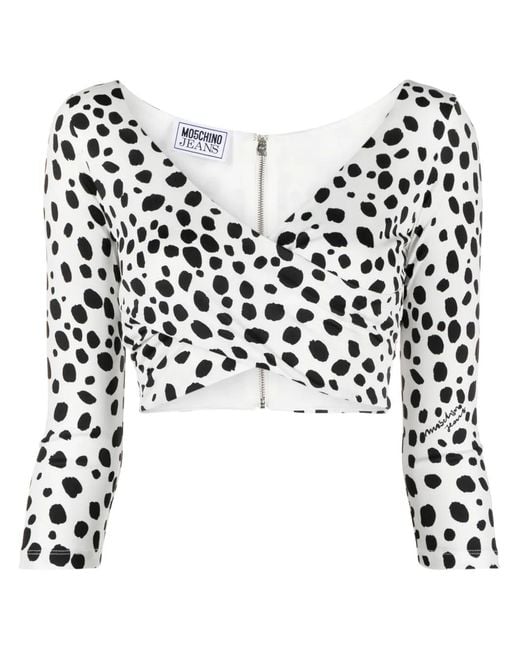 Moschino Cropped Top in het Black