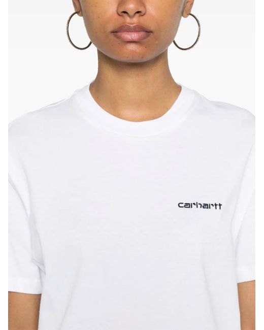 Carhartt White Logo-Detail Short-Sleeve T-Shirt