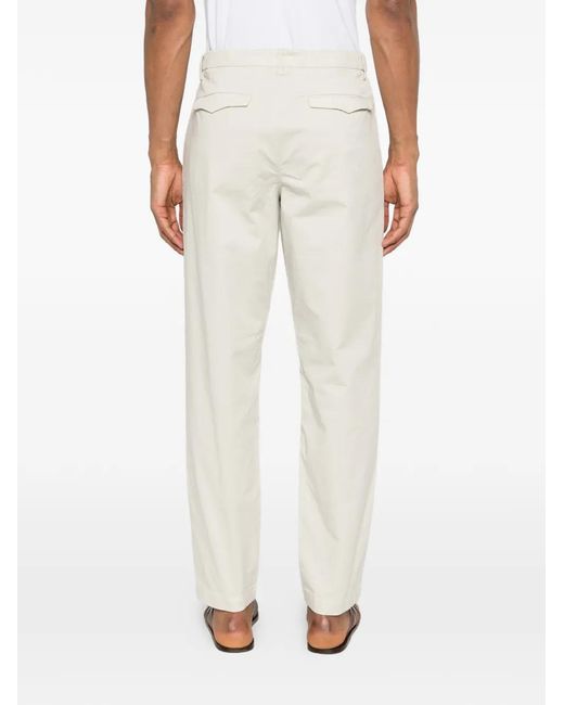 Barena White Pleated Masco Trevo Trousers for men