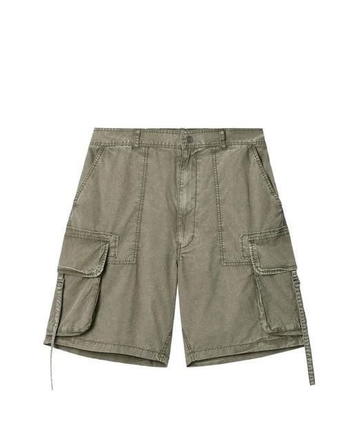 Izzue Green Pocket Cargo Shorts for men