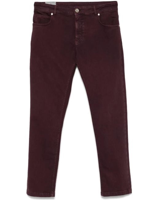 Eleventy Red Slim-Cut Jeans for men