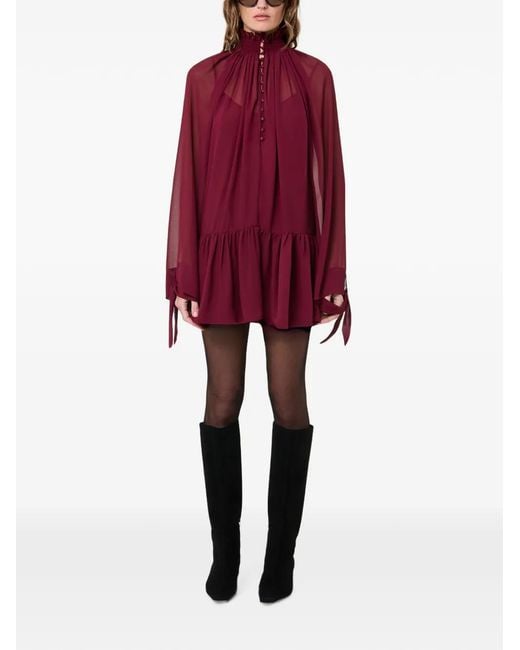 Nicholas Red Ruffled Mini Dress