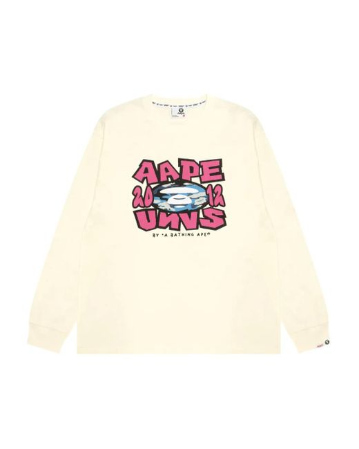 メンズ Aape By A Bathing Ape グラフィック スウェットシャツ White