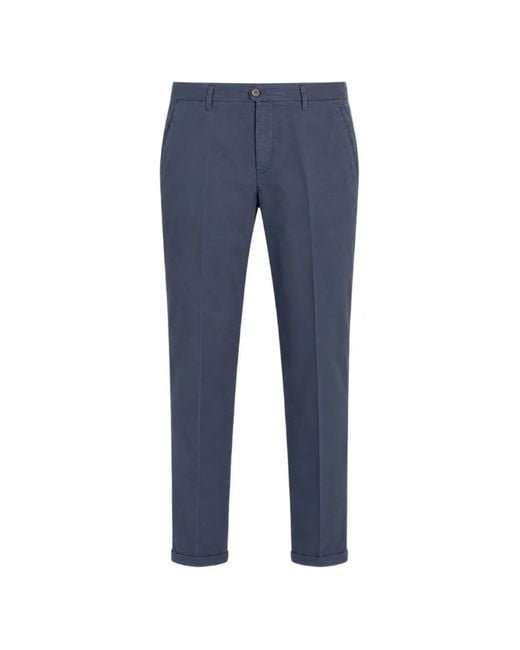 40 Weft Blue Lenny Turn-Up Cuff Trousers for men