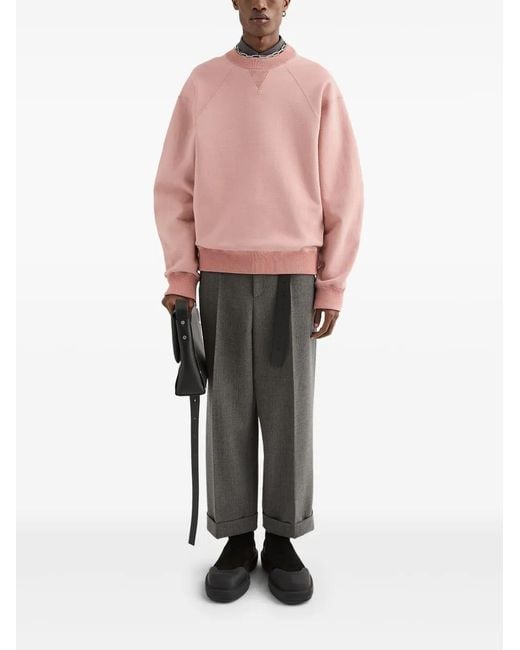Jil Sander Pink Crew-Neck Sweatshirt for men